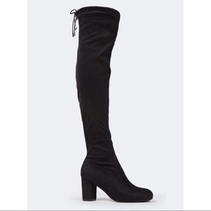 Black thigh high boots